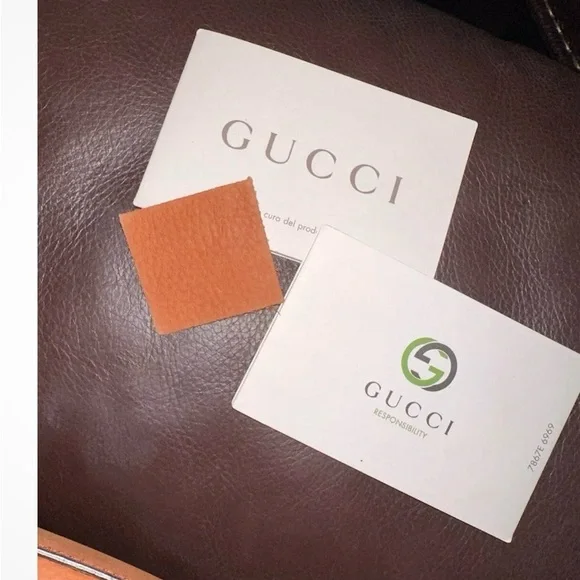 GUCCI Soho Chain Nubuck Orange Leather Tote - Picture 11 of 15